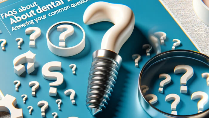 Question mark made with a dental implant