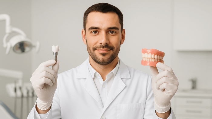 Impianto dentale vs protesi tradizionale alt