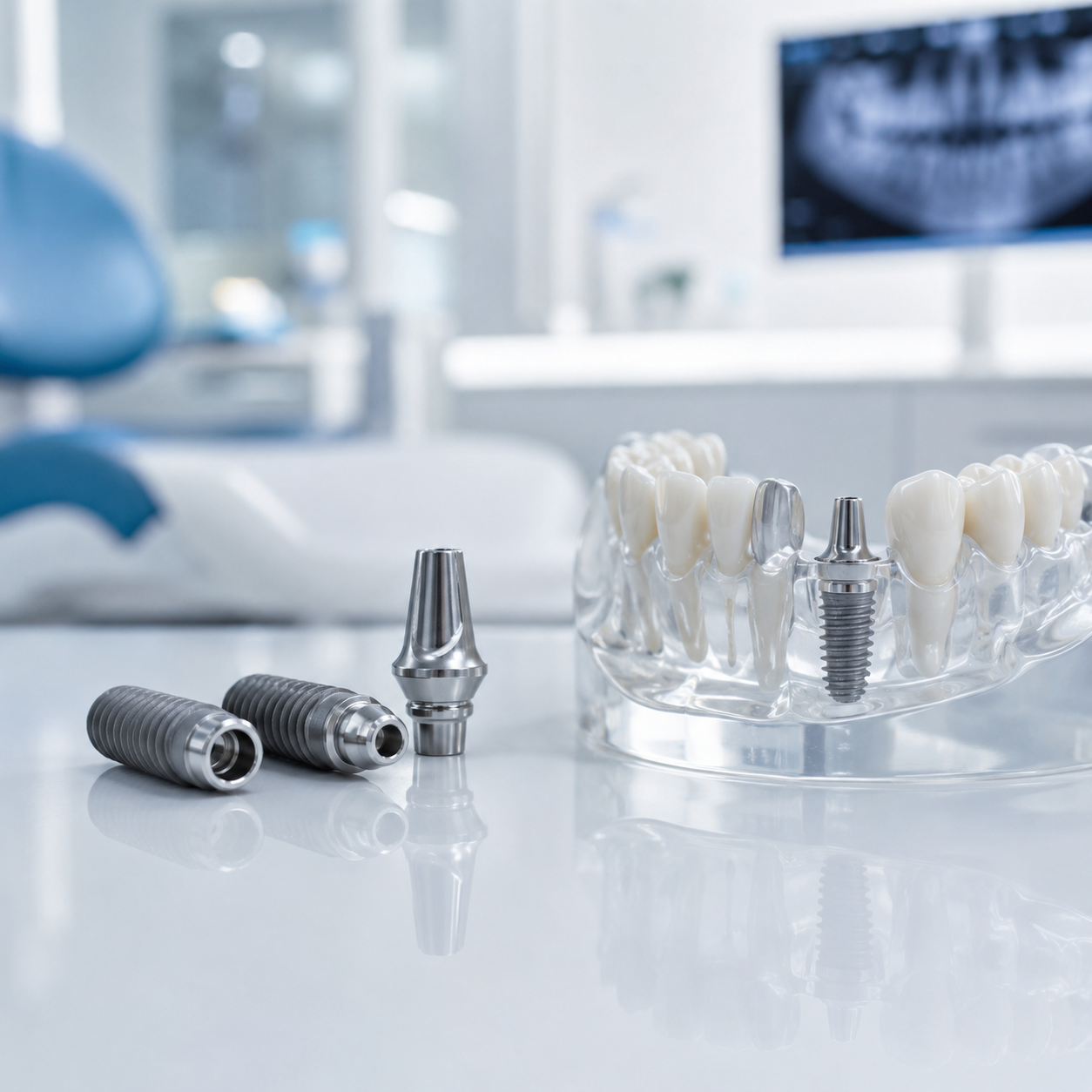 Patient dans une clinique dentaire à Tirana pour des implants dentaires en Albanie